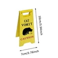 thumbnail image 2 of Cartel de precaución de vómito de gato para amantes de los gatos, decoración de escritorio para el hogar y la oficina, 2 of 4