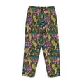 thumbnail image 5 of Naloa Snake And Flower Print Women’s Ultra-Soft Comfy Pajama Lounge Pants with Pockets & Drawstring, 5 of 8