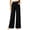 Black15, variant on Jeans for Women Elastic High Waist Seam Wide Leg Pants, Solid Large Patch Pocket Loose Fit Full Length Textured Casual Trousers Jeans for Women