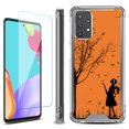 thumbnail image 1 of Shockproof Bumper Phone Case for Samsung Galaxy A53 5G, with Tempered Glass Screen Protector, by OneToughShield ® - Autumn Leaf, 1 of 3