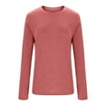 thumbnail image 3 of SHTXOZHI Women's Long Sleeve Thermal Tops Crewneck Layering Shirts Pajamas Tops with Sock, 3 of 8