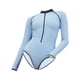 thumbnail image 2 of Traje de baño de 1 pieza para mujer, trajes de baño húmedos, trajes de baño para nadar, verano, spa, vacaciones en la playa Azul, 2 of 9