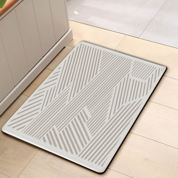 Non Slip Absorbent Bath Mat, Water Trapping Bathroom Rug Carpet for Shower Tub Entrance, Machine Washable Low Profile Toilet Foot Mat, Indoor Floor Mat