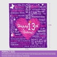 thumbnail image 2 of LHSHID 13th Birthday Gifts for Girls Girls 13th Birthday Gift Ideas 13th Birthday Gifts Girls 13th Birthday Gifts 13 Gifts for 13th Birthday Throw Blanket 40"x50", 2 of 8