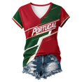 thumbnail image 4 of Womens Portugal Soccer T-Shirt Top Football Fan Tee Shirt Portugal Graphic V Neck Short Sleeve Casual Shirt Tops XXL, 4 of 4
