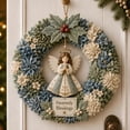 thumbnail image 3 of Clearance! 3D Fabric Poke Wreath DIY Kit, 14" Christmas Wreath DIY Kit for Adults, Beginner-Friendly Holiday Wreath Making Kit & Door Decor (Angle), 3 of 6