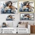 thumbnail image 4 of Designart "Blue Grey Music Classical gracefulness" Music Floater Framed Wall Decor, 4 of 7