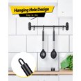 thumbnail image 4 of Pack of 2 Large Silicone Cooking Spoons,Non Stick Solid Basting Spoon,Heat-Resistant Kitchen Utensils for Mixing,Serving,Draining,Stirring (BLACK), 4 of 7
