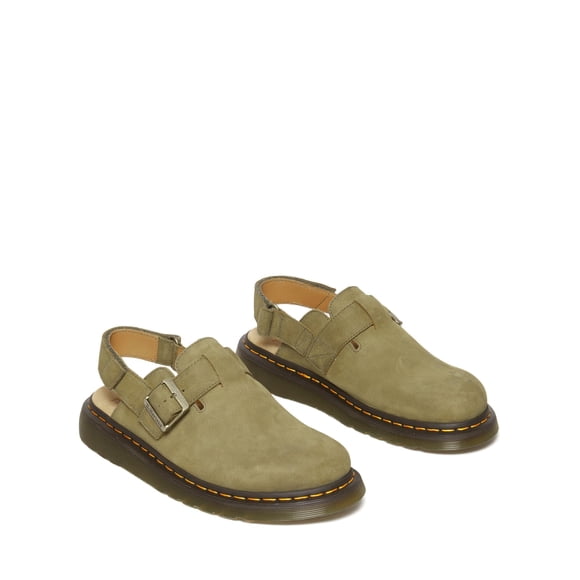 Zapatos Dr. Martens Jorge II Unisex de Cuero Oliva con Talón Abierto