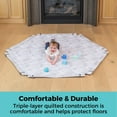 thumbnail image 5 of Toddleroo by North States 6-Panel Superyard Nook with SecureMat, Hexagon Clouds, White, 5 of 12