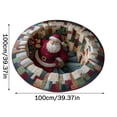 thumbnail image 3 of Christmas 3D Rug,Optical Illusion Round Area Mat, Decorative Deep Vortex Illusion Rug With Depth Pattern,Funny Santa Claus Non-Slip Mats,For Living Room & Bedroom Christmas Decor (A,39.37"), 3 of 7
