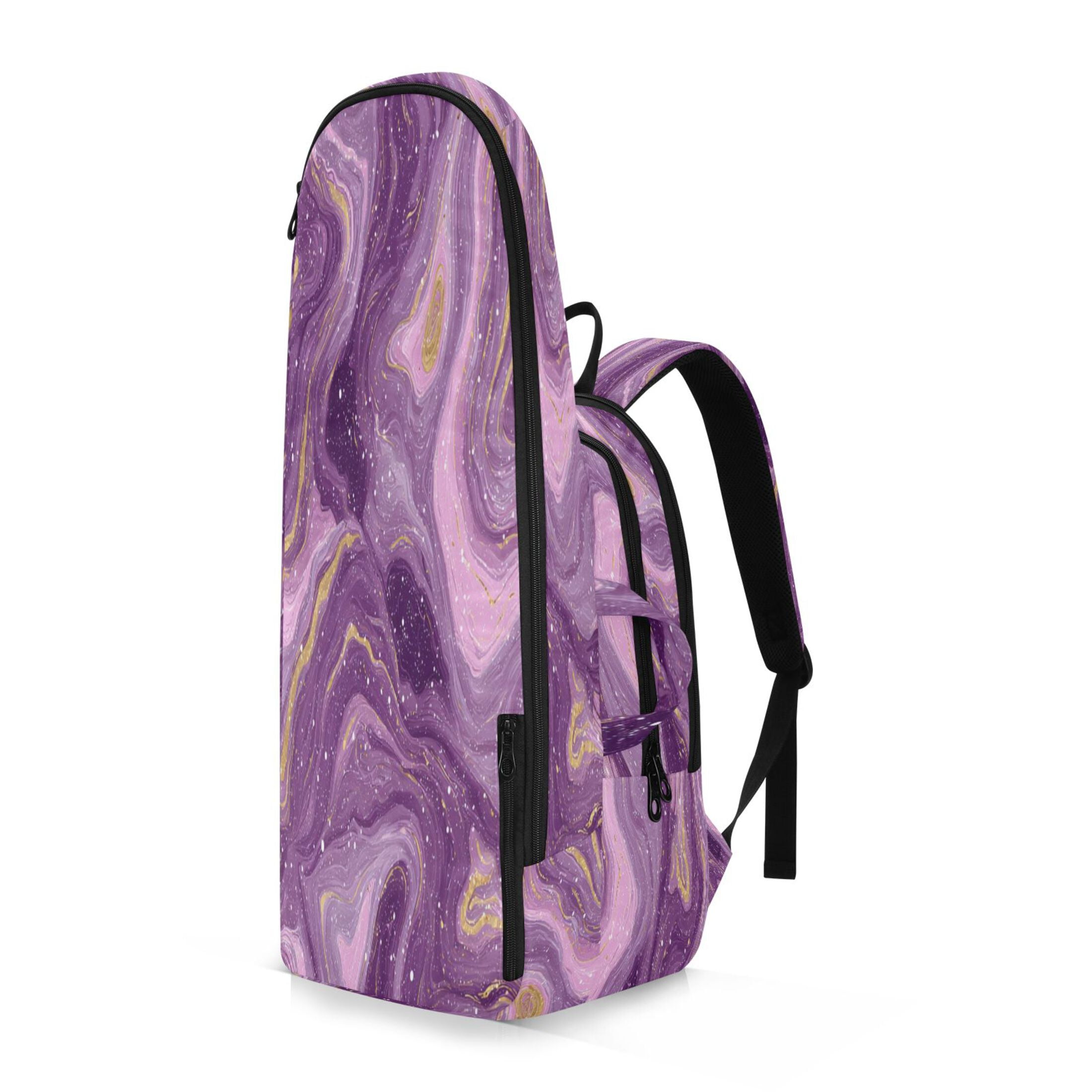 2 Racquet Holder Tennis Backpack Tennis Racket Covers Gym Bags Hints Of Pink Marble