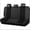 Black Mesh Bench, variant on CAR GRAND PU Leather Car Seat Covers, Universal Fit Rear Bench covers for Trucks SUV Sedan Automotive Seat Protectors Armrest Waterproof 3D Foam Comfortable Faux Nappa Leather Black