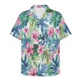 thumbnail image 3 of KUIFORTI Hawaiian Flowers Couple Matching Outfits Women's Casual Dresses & Men's Hawaiian Shirt for Romantic Date Fashionable Mens Clothes with Soft Fabric Breathable, 3 of 7