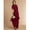 Burgundy-S, variant on Burgundy Asymmetrical Draped Maxi Dress With Ruched Waist And One-Shoulder