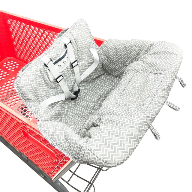 Cubierta del carrito de compras Funda multifuncional para carrito de compras para bebés 2 en 1 Funda para silla alta para niños con cojín suave engrosado Soporte transparente para teléfono para niños