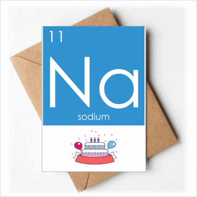 La química de metales alcalinos de sodio na mesa elementos periodo Tarjetas de cumpleaños en sobres en blanco