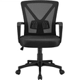 thumbnail image 2 of Yaheetech Adjustable Mesh Office Chair with Wheels, Black, 2 of 9