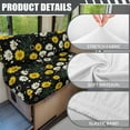 thumbnail image 6 of XYZCANDO Beautiful Daisy RV Dinette Cushion Covers Washable Camper Decor Stretchable Sofa Covers Washable Cushion Covers for Couches and Sofas Universal Slip Covers for Loveseat Black, 6 of 7