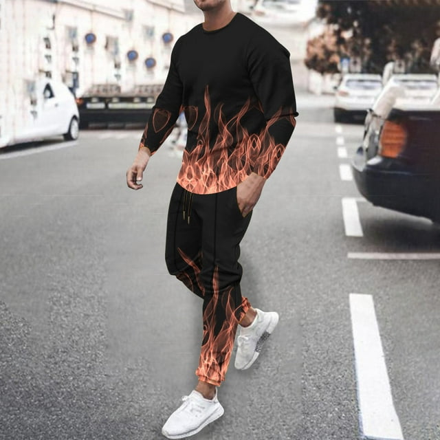 TIMIFIS Men’s Sweatsuits Set 2 Piece Outfit Jogging Tracksuits for Men Casual Athletic Long Sleeve Pullover Suit SetFall