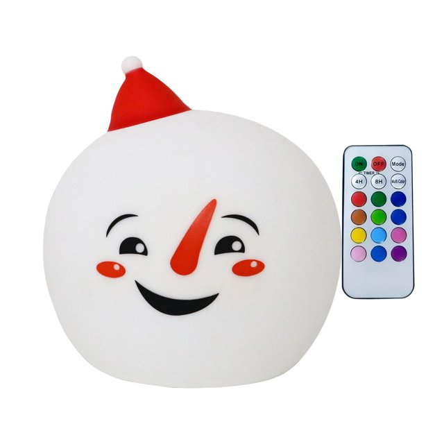 Up to 65% off Silicone Colorful Decompression Night Light Christmas Vibration Sensing 18 Key Remote LED Light