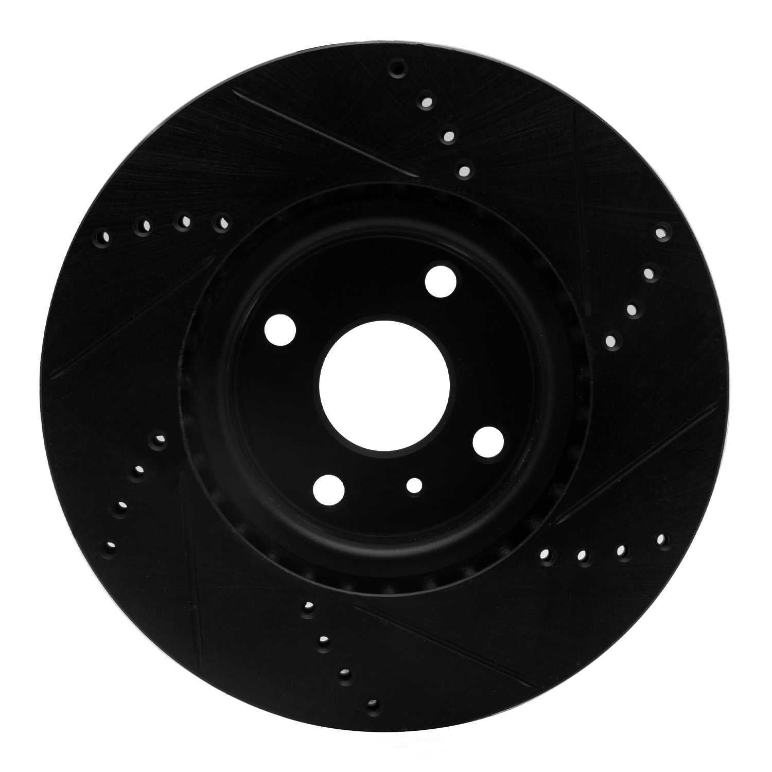 Dynamic Friction Company 633-80073L DFC Brake Rotor - Drilled And Slotted - Black