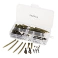 thumbnail image 1 of Manguitos Lixada 100pcs Terminal Carpa Trastos de pesca Clips de plomo de seguridad con clavijas Tub Lixada  Manguitos, 1 of 7