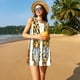 thumbnail image 3 of Fotbe Leopard Gnomes Vestido de Verano sin Mangas para Mujer – Vestido Midi Línea A, Estilo Camiseta Floral, Vestido Playero Casual y Fluido, 3 of 7