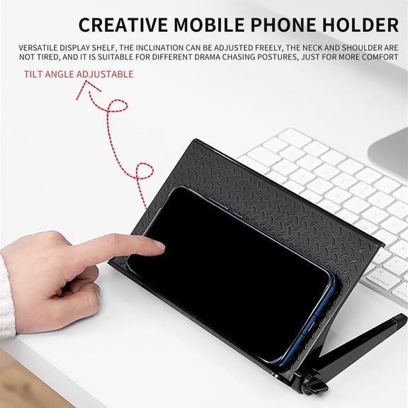 OEFNTAC Monitor Shelf Plastic TV Set-Top Box Screen Bracket Router Storage Stand Organizer for Computer Office Desk Strong Adjustable No-Drill 8.5x4.5in