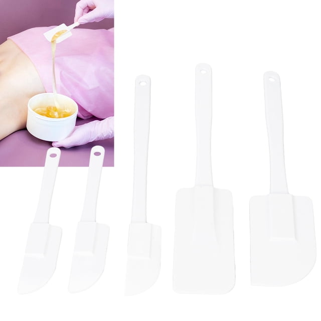 LHCER 5pcs Wax Spatula Set Silicone Reusable Waxing Stirrer Applicator Multifunctional Wax Sticks For Home Salon Use,Reusable Wax Spatulas,Silicone Wax Spatulas