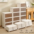 thumbnail image 2 of 1 Pce Boîte de Rangement Pliable en Plastique pour Vêtements avec Portes Transparentes, Boîte Portable pour Livres, 2 of 4