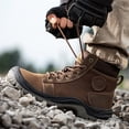thumbnail image 5 of YOURDIARY Mens Steel Toe Safety Work Boots, Slip Resistant Puncture Proof Comfort Industrial Construction Shoes, 5 of 6