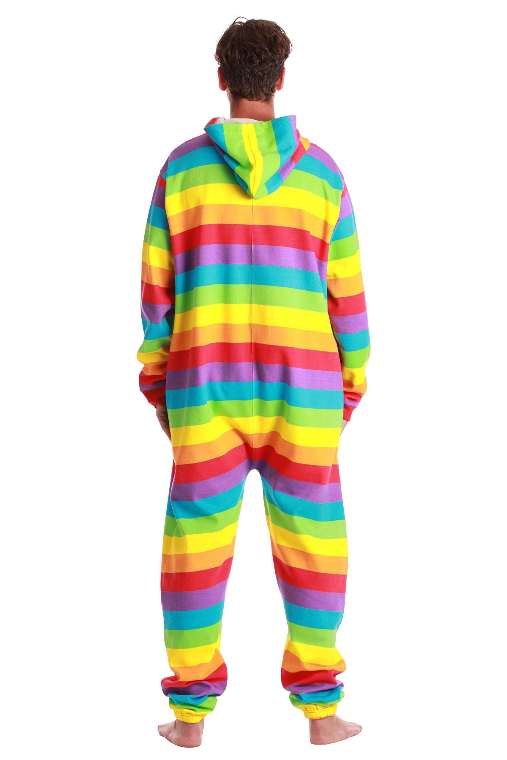 6436-10492-S #FollowMe Jumpsuit Adult Bodysuit Pajamas (Rainbow, Large)