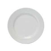 Tuxton Home  Alaska Wide Rim Dinner Plate 10 1/2" Porcelain White - Set of 4