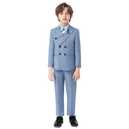 

Coerni Kids Boys Formal Suits 5 Piece Suit Tuxedo Wedding Clothes Holiday Outdoor Piano Hosting Performance Dress Suit
