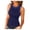 P Blue, variant on Womens Waffle Knit Tank Top Slim Fit Crew Neck Sleeveless Summer Basic Layering Undershirt Vest Top Soft Shell Tee L