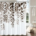 thumbnail image 6 of Brown Leaf Shower Curtain for Bathroom Botanical Eucalyptus Nature Eucalyptus Shower Curtain Set Floral Leaves Bathroom Decor Natural Bath Curtain 72x72, 6 of 6