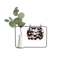 thumbnail image 1 of Two Chinese Dragon Animal Pearl Circle Metal Picture Frame Cerac Vase Decor, 1 of 3