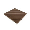 thumbnail image 6 of Plastic Interlocking Deck Tiles, 44 Pack Patio Deck Tiles, 11.8"x11.8" Waterproof outdoor flooring, Patio Floor Decking Tiles for Porch Poolside Balcony Backyard.Dark Brown., 6 of 9