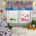 thumbnail image 6 of 2 Pack Valances for Windows, Independence Day Window Valances for Living Room/Bedroom/Bathroom, Farmhouse American Flag Butterflies Wood Light Filtering Kitchen Curtain Valance 60"W x18" L, 6 of 9