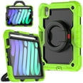 thumbnail image 2 of iPad Mini Case (8.3") (6th Generation) - TECH CIRCLE [Built with Screen Protector] Drop Proof Protective Kickstand Case Portable Handle Sturdy Rugged Cover for Apple 8.3-Inch iPad Mini Tablet, Green, 2 of 9