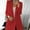 Red, variant on Elegant Women's Open Front Collarless Long Sleeve Business Suit Jacket for Outdoor Casual Wear