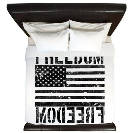 Flag Comforter CafePress - Freedom US Flag - King Duvet Cover, Printed Comforter Cover, Unique Bedding, Microfiber ()