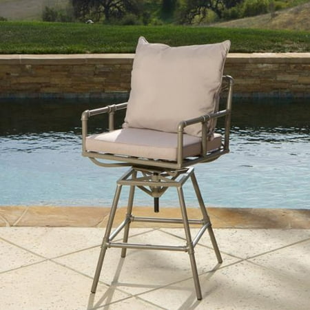 Redondo Pipe Outdoor Adjustable Barstool