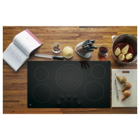 GE - 36" Built-In Electric Cooktop - Black
