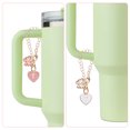 thumbnail image 3 of Uxcell 3pcs Letter Charm Accessories for Tumbler Cup, Heart Shaped Water Bottle Charm(Letter T), 3 of 6