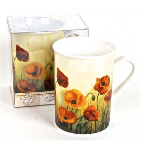 

Hi-Line Gift MUG-5716 Porcelain Mug In Gift Box - Poppies Tea Time