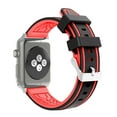 thumbnail image 2 of FIEWESEY Compatible for Apple Watch Band 40mm 41mm, Soft Silicone Sport Bands Replacement Strap Compatible with Apple iWatch Series SE/9/8/7/6/5/4/3/2/1 All Models(Black+Red), 2 of 5