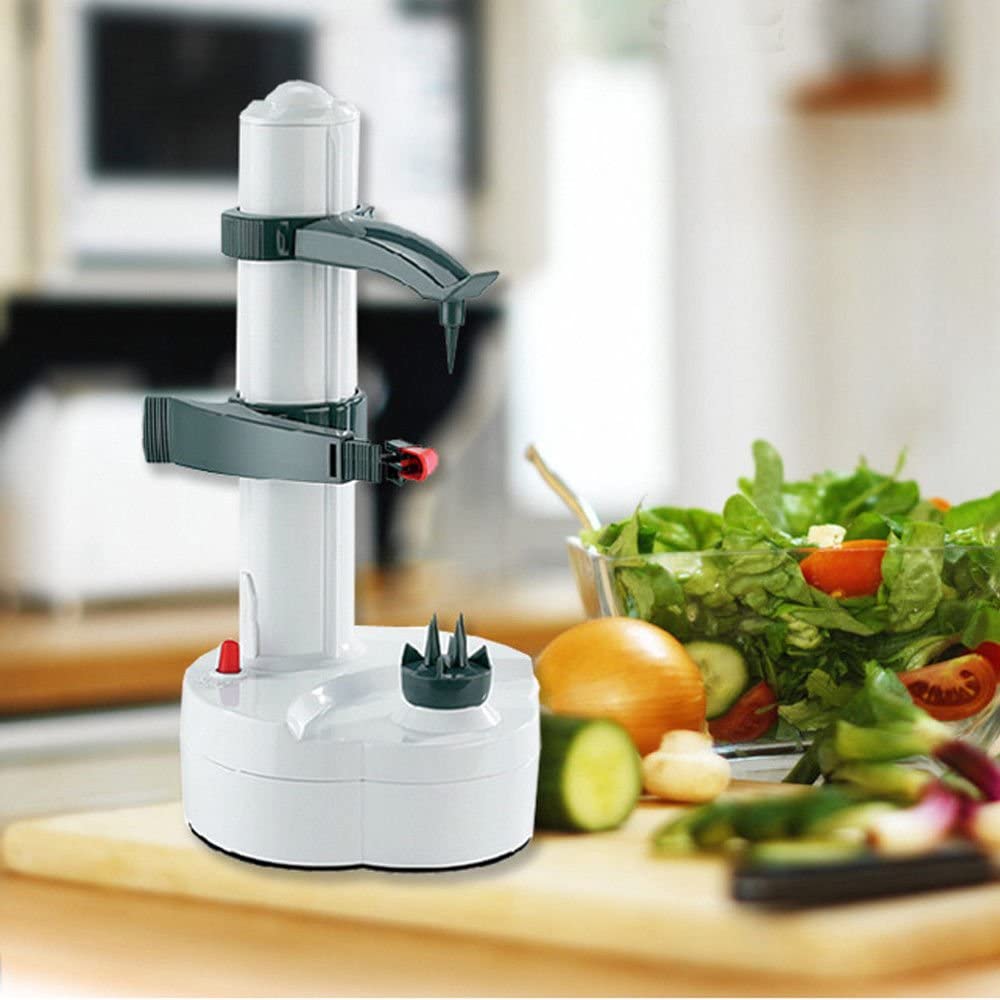 OUKANING Electric Automatic Potato Peeler Fruit Veg Peeling Apple