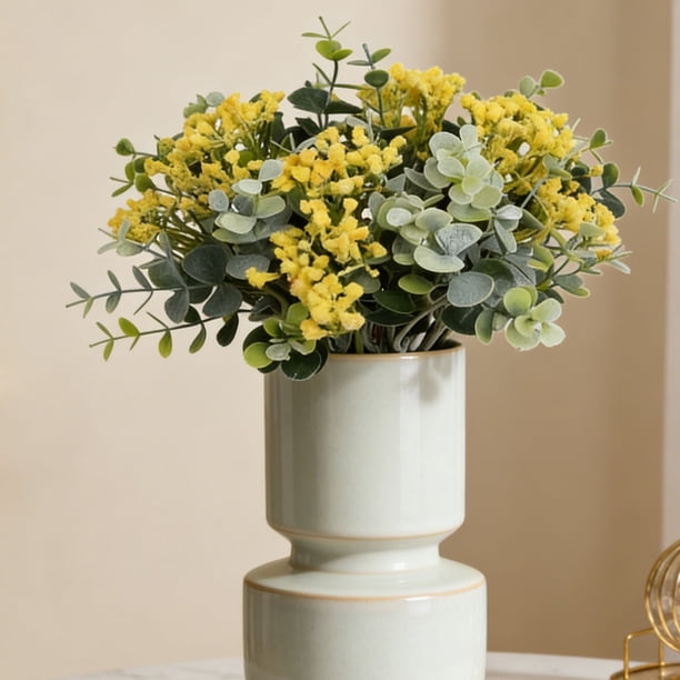 Ramo de aliento de bebé artificial para boda, arreglo floral de mano para decoración del hogar, accesorio de fotografía, centro de mesa de 35x25 cm